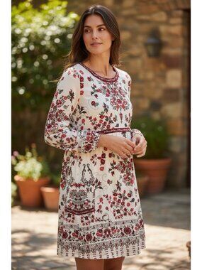 Free People Russian Doll Mini Dress Boho Floral Embroidered  Spring Size 2, NWT